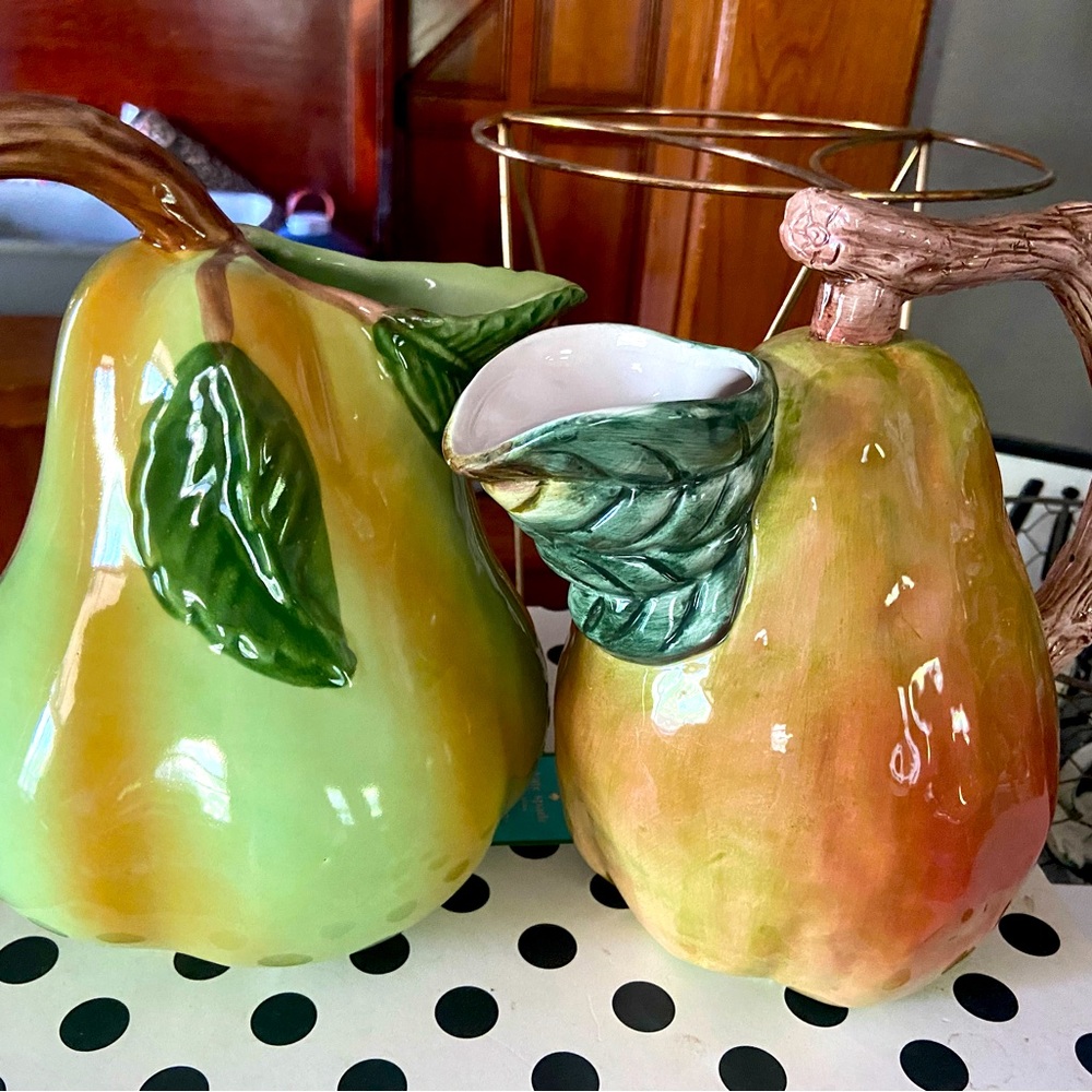 Unique Pear pitchers.